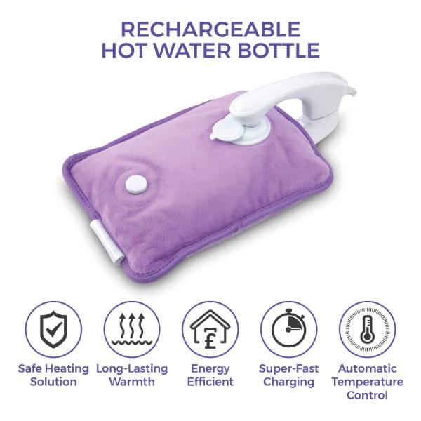 Carmen Rechargable Hot Water Bottle Lilac