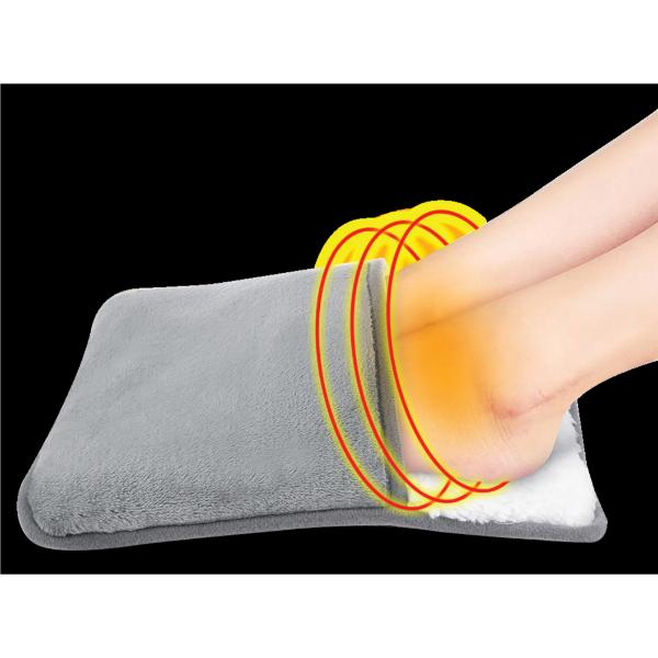 Carmen Heated Foot Warmer Ultra Plush Grey