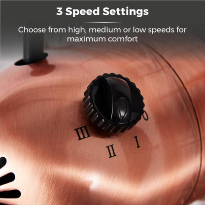 Tower 12" Metal Desk Fan Copper