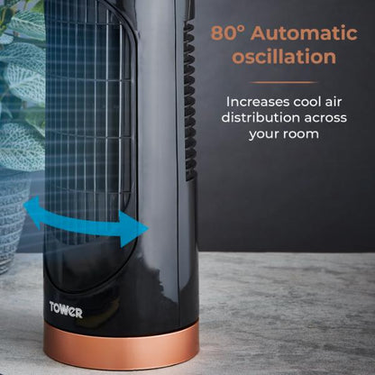 Tower Cavaletto 14" Mini Tower Fan Black