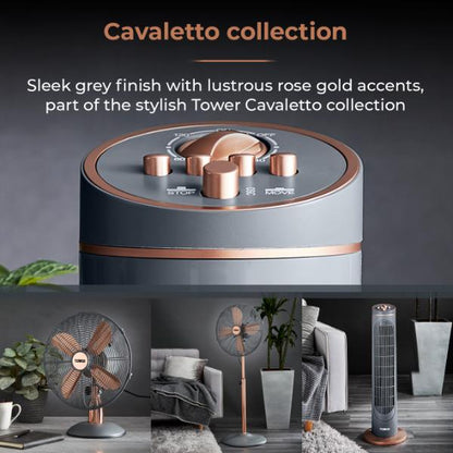 Tower Cavaletto 14" Mini Tower Fan Grey