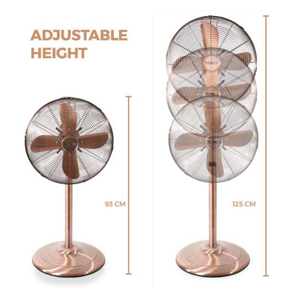 Tower 16" Metal Pedestal Fan Copper