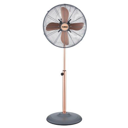 Tower Cavaletto 16" Metal Pedestal Fan Grey