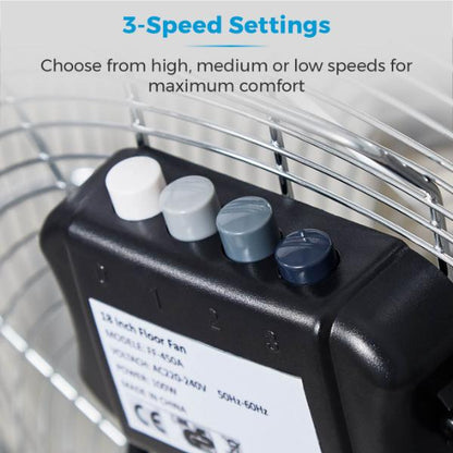 Tower 18" Velocity Floor Fan Stainless Steel