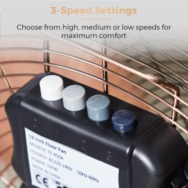 Tower 18" Velocity Floor Fan Copper
