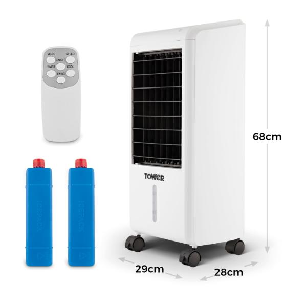 Tower 6L Compact Air Cooler White