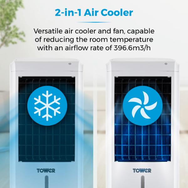 Tower 6L Compact Air Cooler White