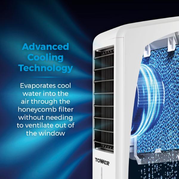 Tower 6L Compact Air Cooler White