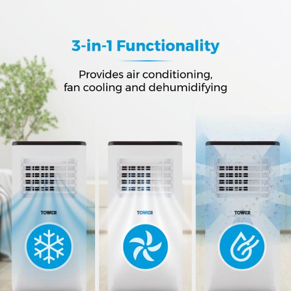Tower 5000BTU 3-in-1 Air Conditioner White