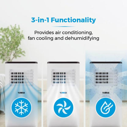 Tower 5000BTU 3-in-1 Air Conditioner White