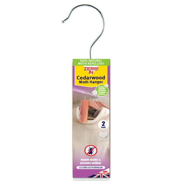 Zero In Cedarwood Moth Repellent Hanger Twinpack