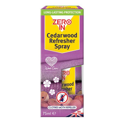 Zero In Cedarwood Refresher Spray 75ml