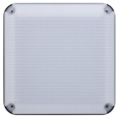 Luceco Mosi Square Black Bulkhead IP65 190mm Diameter 735 Lumens