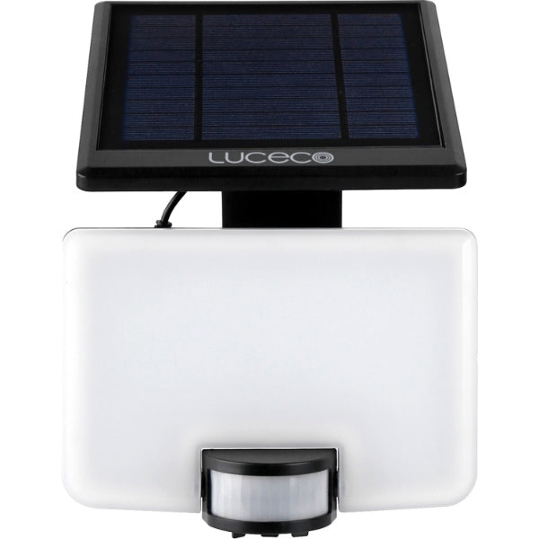 Luceco Solar Floodlight 11 Watt 1500 Lumens  With PIR And Detachable Solar Panel 4000k