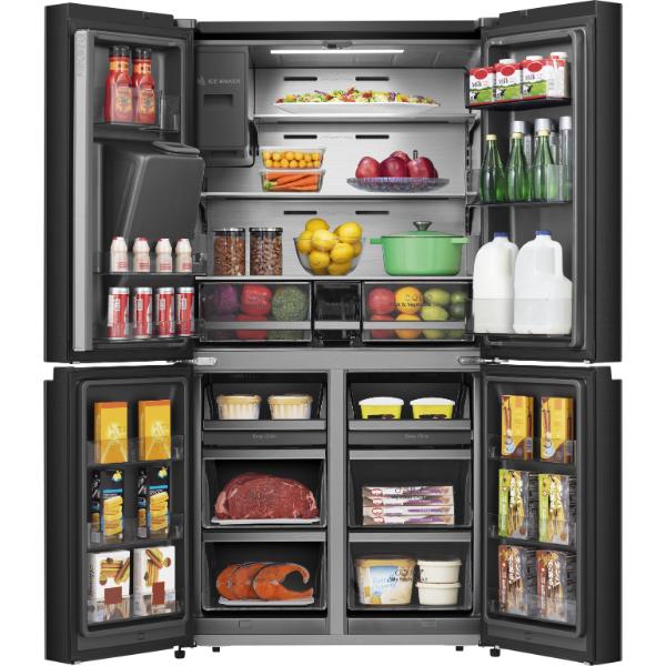 Hisense RQ760N4SBFE 92cm 584L PureFlat Cross-Door Smart Fridge Freezer E Rated| Black