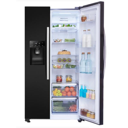 Hisense RS694N4IBE 91cm 562L American-Style Side-by-side Smart Fridge Freezer E Rated | Black