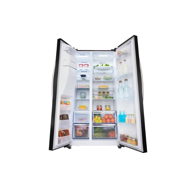 Hisense RS694N4IBE 91cm 562L American-Style Side-by-side Smart Fridge Freezer E Rated | Black