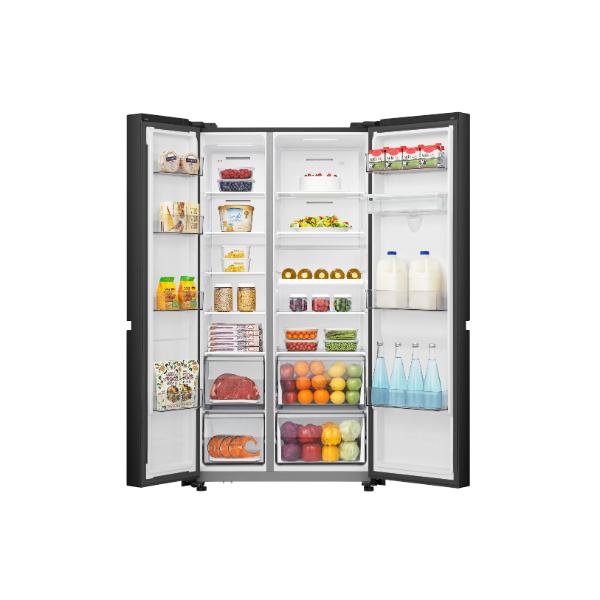 Hisense RS840N4WFE 91cm 649L PureFlat American-Style Side-by-side Smart Fridge Freezer E Rated| Black