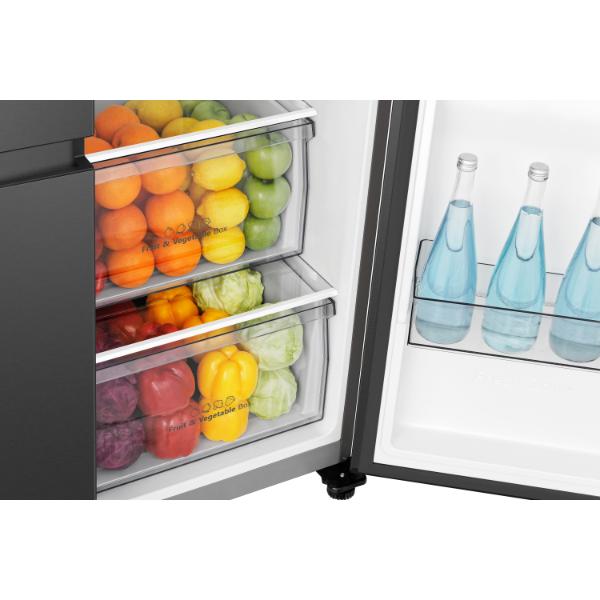Hisense RS840N4WFE 91cm 649L PureFlat American-Style Side-by-side Smart Fridge Freezer E Rated| Black
