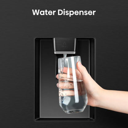 Hisense RS840N4WFE 91cm 649L PureFlat American-Style Side-by-side Smart Fridge Freezer E Rated| Black