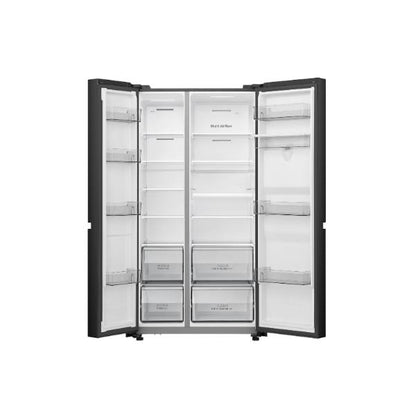 Hisense RS840N4WFE 91cm 649L PureFlat American-Style Side-by-side Smart Fridge Freezer E Rated| Black