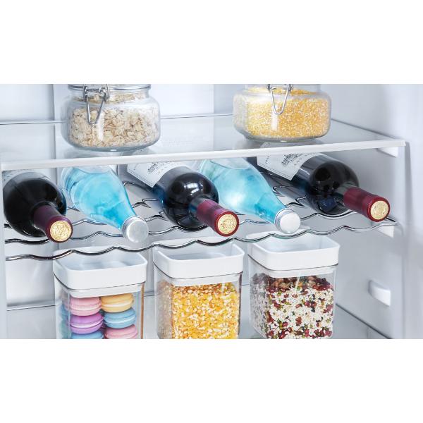 Hisense RB435N4WCE 60cm 336L 60/40 Frost Free Fridge Freezer - 2m Height  E Rated| Stainless Steel