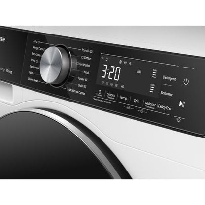 Hisense WF5S1045BW 10.5kg 1400 Spin  Auto Dosing Washing Machine - A Rated | White