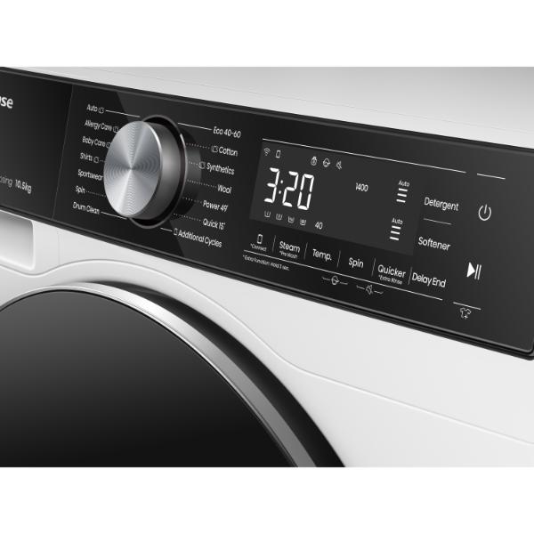 Hisense WF5S1045BW 10.5kg 1400 Spin  Auto Dosing Washing Machine - A Rated | White