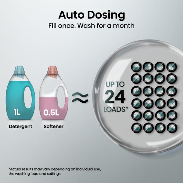 Hisense WF5S1045BW 10.5kg 1400 Spin  Auto Dosing Washing Machine - A Rated | White