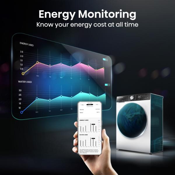 Hisense WF5S1045BW 10.5kg 1400 Spin  Auto Dosing Washing Machine - A Rated | White