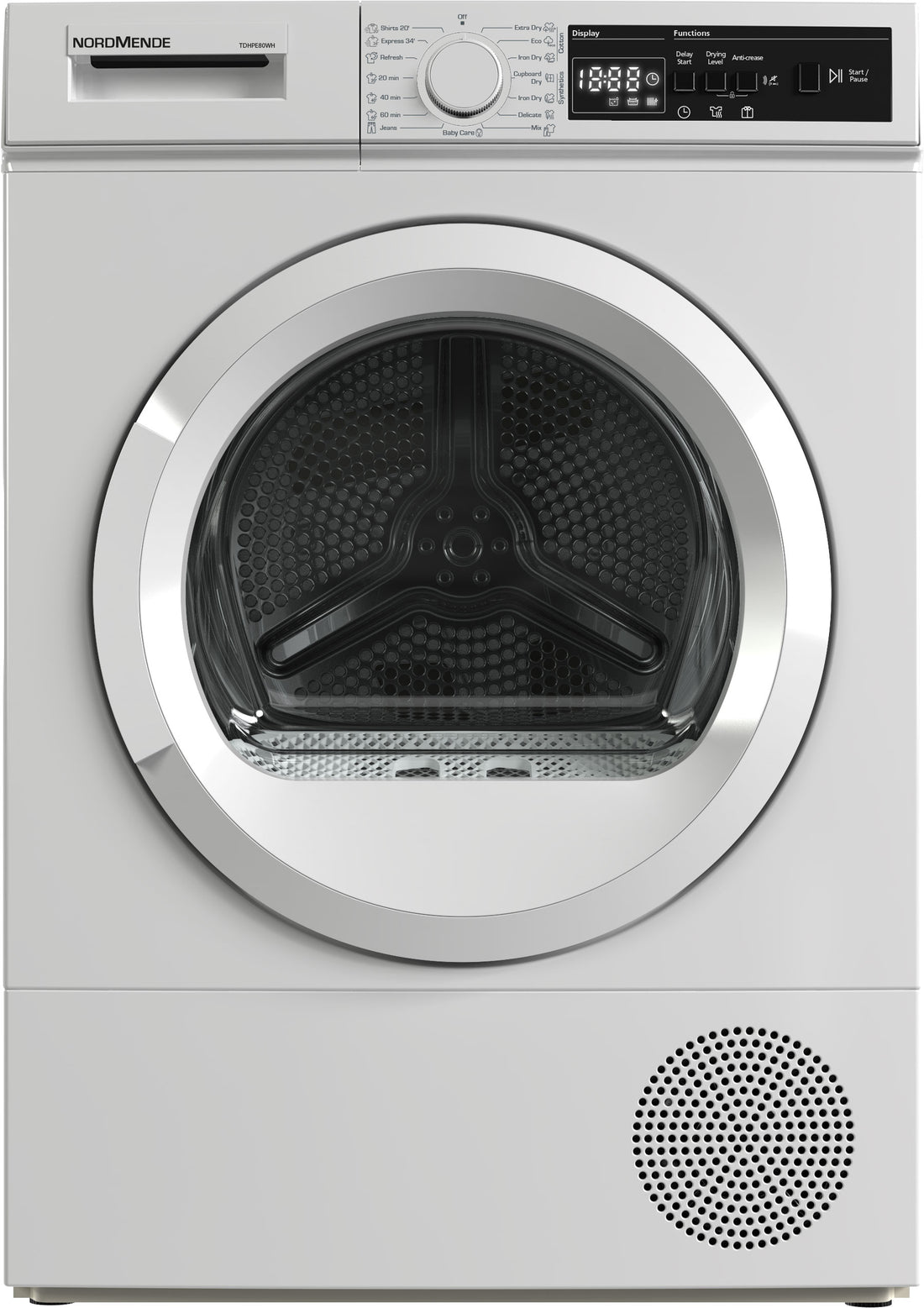 NordMende Freestanding 8kg Heat Pump Tumble Dryer White E Energy Rated