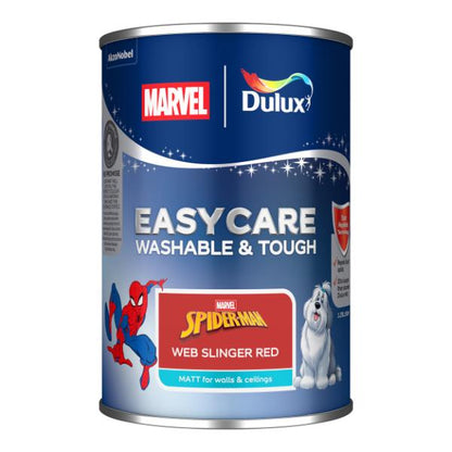 Dulux Easycare Washable &amp; Tough Marvel Avengers Spiderman Web Slinger Red 1.25L