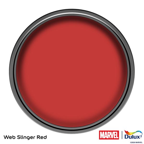 Dulux Easycare Washable &amp; Tough Marvel Avengers Spiderman Web Slinger Red 1.25L
