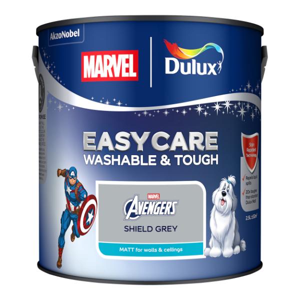 Dulux Easycare Washable &amp; Tough Marvel Avengers Shield Grey 2.5L