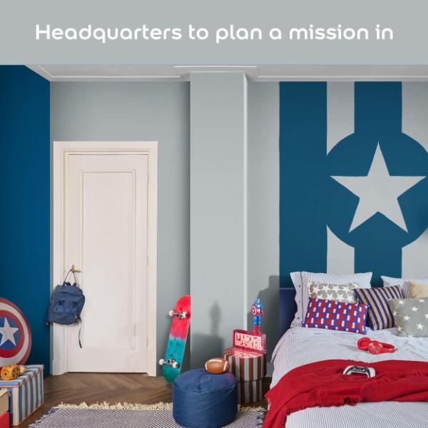 Dulux Easycare Washable &amp; Tough Marvel Avengers Shield Grey 2.5L