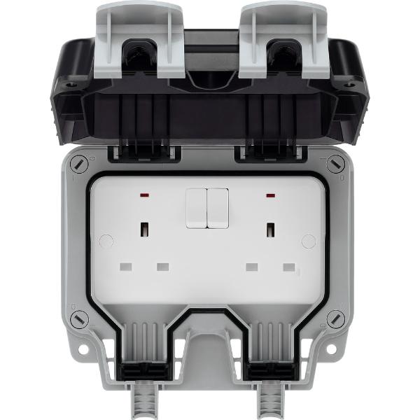 Nexus Storm IP66 Weatherproof Double Switched 13A Power Socket
