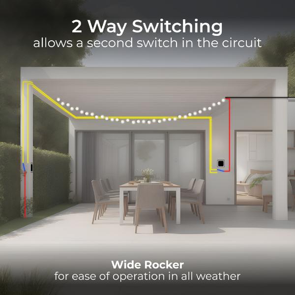 Nexus Storm IP66 Weatherproof Single Switch, 20Ax 2 Way