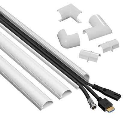 D-Line Trunking Kit 30x15mm ½-round White 3x 1M
