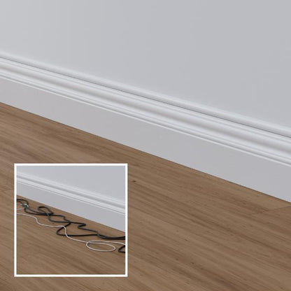 D-Line Trunking Pack 20x10mm ½-round White 4x 400mm