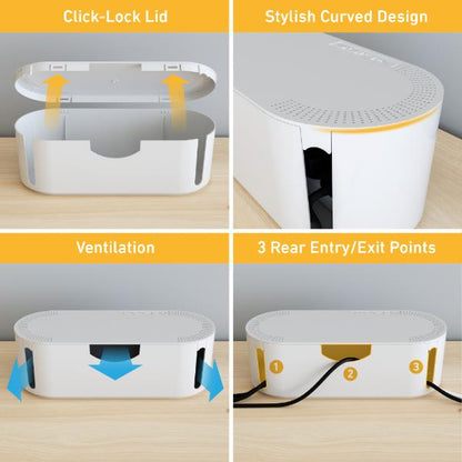 D-Line Cable Tidy Home Small White