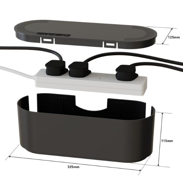 D-Line Cable Tidy Home Small Black