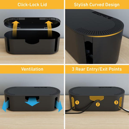 D-Line Cable Tidy Home Small Black