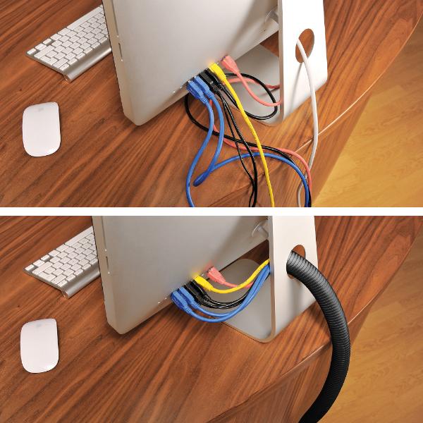 D-Line Cable Tidy Split Tube Black 1.1M
