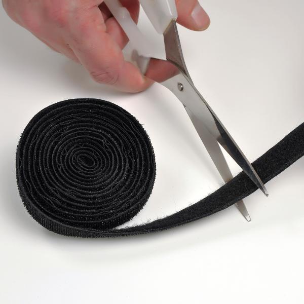 D-Line Cable Tidy Hook and Loop Band 20mm Black 1.2M