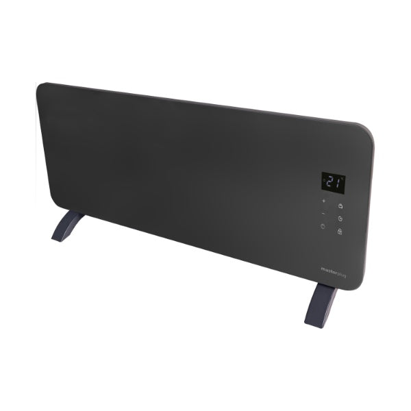 Masterplug Auraline Smartenergy Glass Panel Heater 2000W Slate Grey