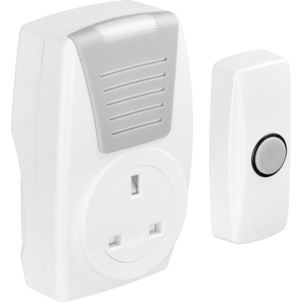 Masterplug Plug-Through Door Chime with 100M Range