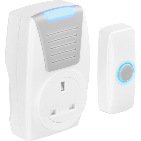 Masterplug Plug-Through Door Chime with 100M Range