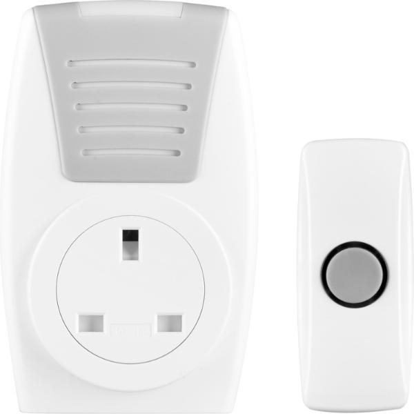 Masterplug Plug-Through Door Chime with 100M Range
