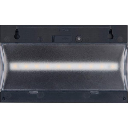 Luceco Prysm Solar Wall Light USB &amp; PIR Sensor, IP54, 6W, 600lm, Black