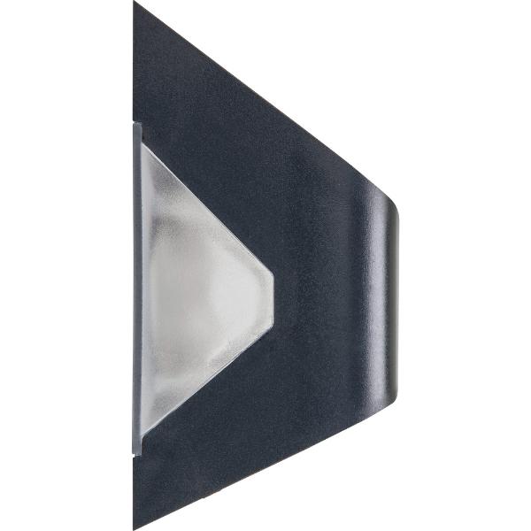 Luceco Prysm Solar Wall Light USB &amp; PIR Sensor, IP54, 6W, 600lm, Black